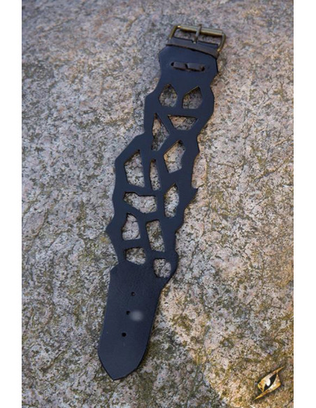 Bracciale Elf Rogue in pelle nera, 31...