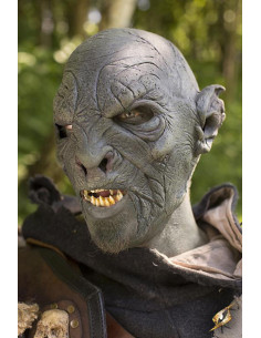 Maschera fantasia Orco bestiale, finitura verde scuro
