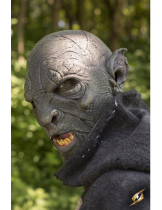 Maschera fantasia Orco bestiale, finitura verde scuro 2