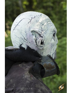 Maschera fantasia Orco bestiale, finitura bianca 2