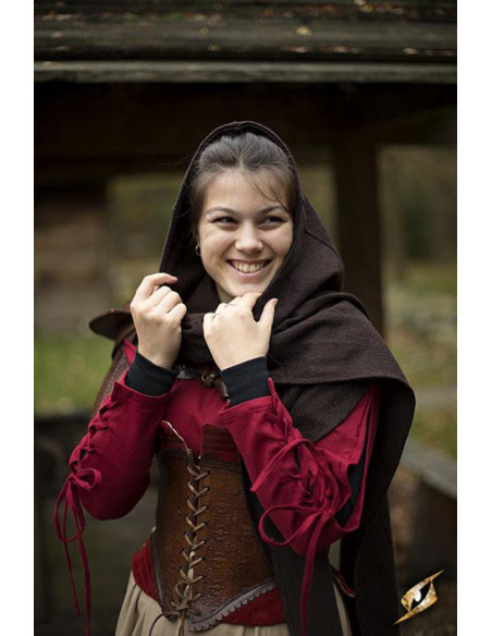 Cappuccio con scialle medievale...