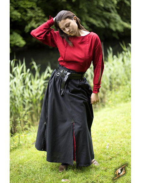 Gonna da battaglia medievale, nera