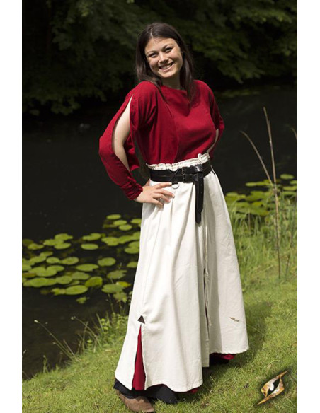 Gonna da battaglia medievale, beige