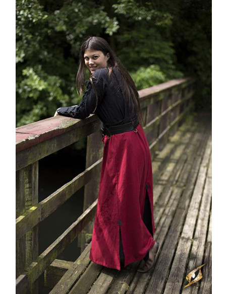 Gonna da battaglia medievale, rossa