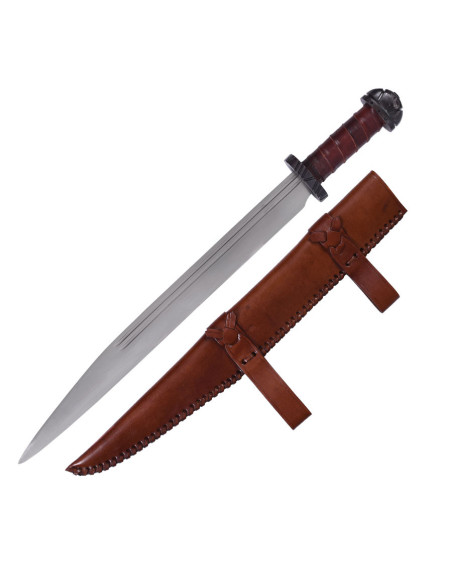 Lunga spada vichinga Seax con fodero