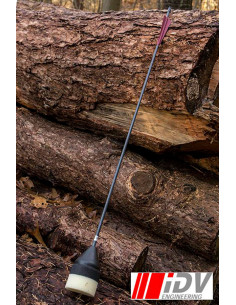 Freccia per tiro con l'arco a testa piatta, nero/rosso scuro