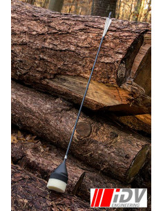 Freccia per tiro con l'arco a testa piatta, nera/bagliore...