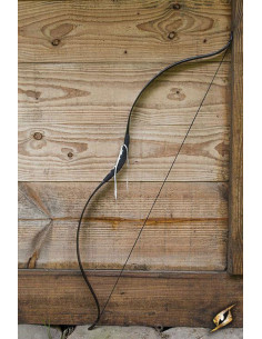 Arco medievale nero deluxe per cavallo. Corda 115 cm.