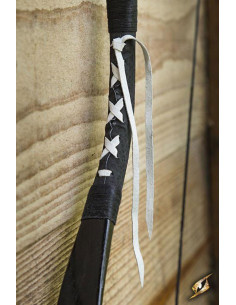 Arco medievale nero deluxe per cavallo. Corda 115 cm. 2