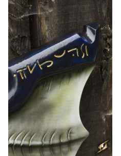 Scudo Ali degli Elfi Oscuri Blu/Bianco in lattice, 85x55 cm. 2