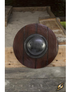Buckler rotondo, finto legno, per LARP, ø 40 cm.