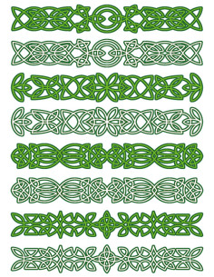 Tatuaggio temporaneo con nodo celtico toni verdi