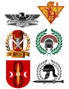 Tatuaggio temporaneo con motivi di legioni romane