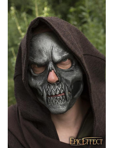 Maschera viso teschio d'argento