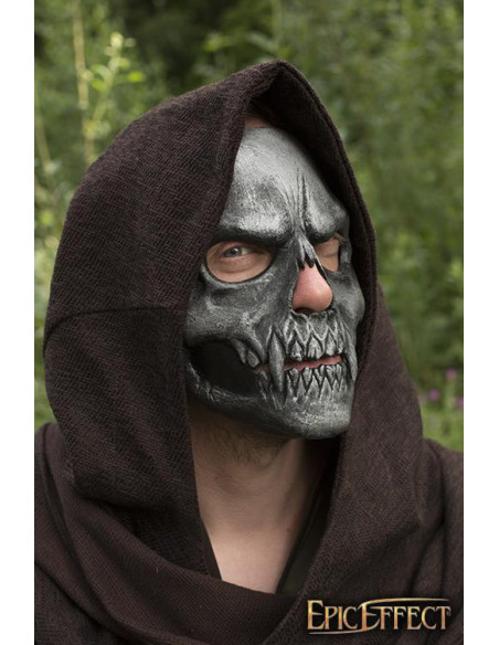 Maschera viso teschio d'argento