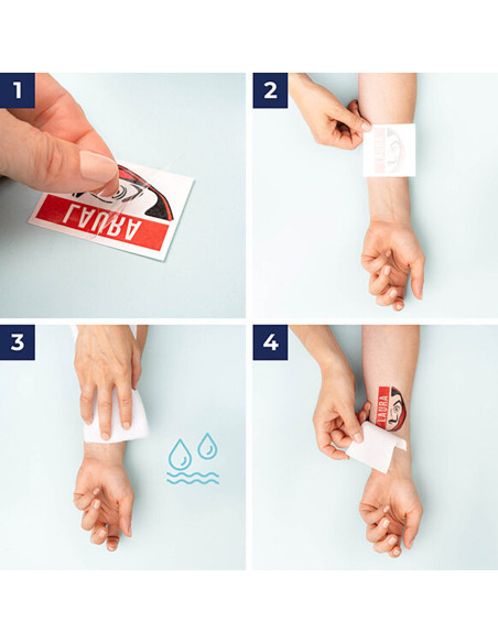 Tatuaggio temporaneo con croci templari