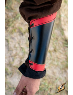 Braccialetti Warrior in nero-rosso, include coppia 2