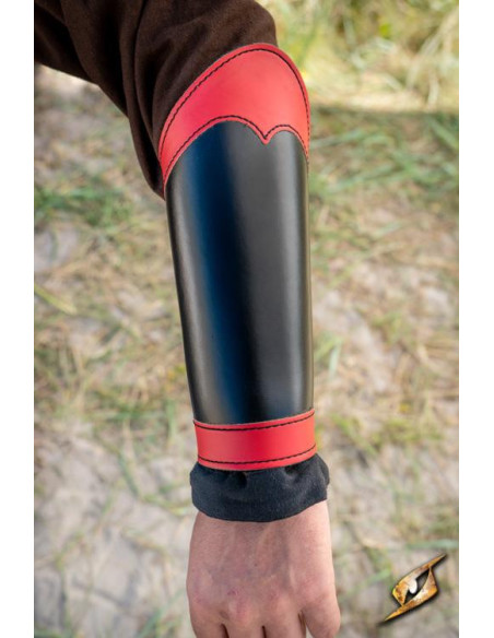 Braccialetti Warrior in nero-rosso,...