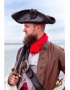 Cappello da pirata nero in pelle sintetica