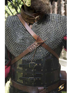 Faretra in pelle imperiale per LARP, pelle marrone 2