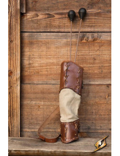 Faretra dei Selvaggi per LARP, colore marrone