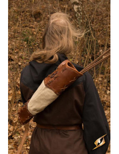 Faretra dei Selvaggi per LARP, colore marrone 2