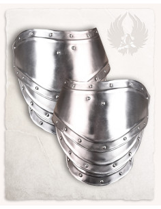 Spalline medievali Georg in acciaio lucido