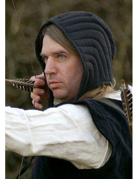 Crêpe guerrero trapuntato nero