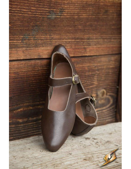 Scarpe medievali Astrid marroni da donna