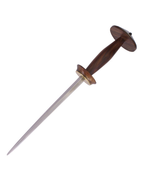 Pugnale Rondel s. XV con fodero in cuoio