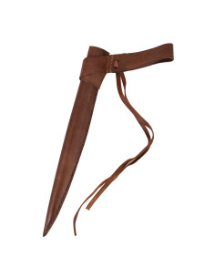 Pugnale Rondel s. XV con fodero in cuoio 2