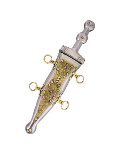 Pugio romano I secolo, con particolari in ottone 2