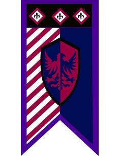 Stendardo medievale Aquila e giglio (150x75 cm.)