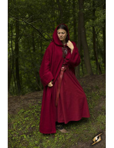 Tunica medievale Benedict rosso scuro per donna 2