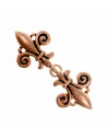 Chiusura dell'abito o del mantello medievale fleur de lis