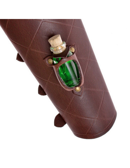 1 braccialetto di cuoio con 1 fiala...