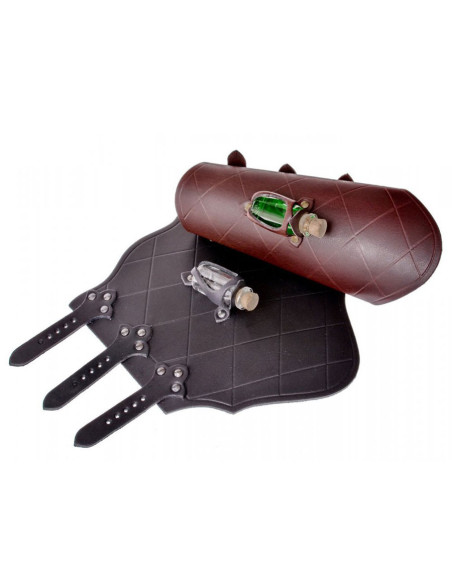 1 braccialetto di cuoio con 1 fiala...