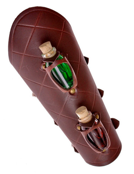 1 braccialetto di cuoio con 2 vasetti...