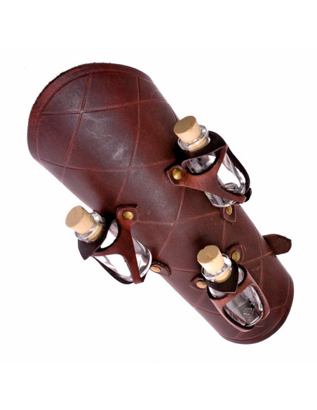 1 braccialetto di cuoio con 3 vasetti...