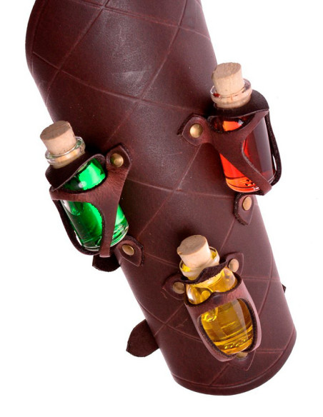 1 braccialetto di cuoio con 3 vasetti...