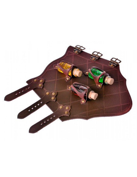 1 braccialetto di cuoio con 3 vasetti...