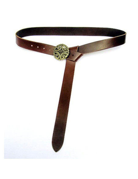 Cintura lunga medievale in pelle con...