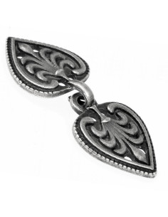 Chiusura cuore-fleur de lis Abito o mantello medievale e...