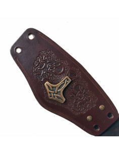 1 braccialetto vichingo Mjölnir con martello di Thor