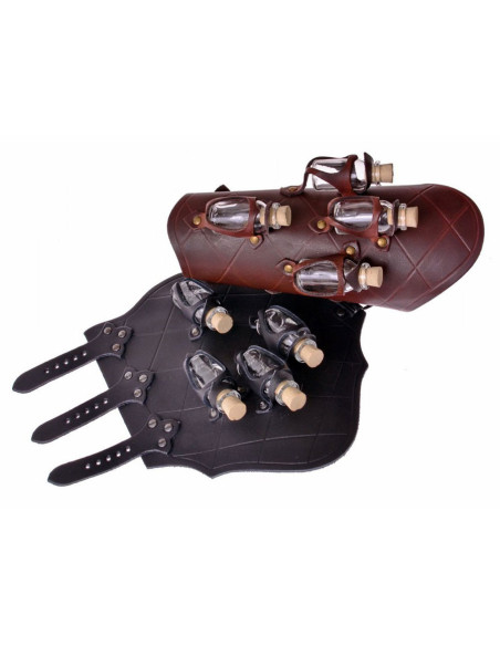 1 braccialetto di cuoio con 4 vasetti...