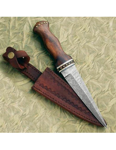 Coltello Scozzese Sgian Dubh lama in Acciaio Damasco
