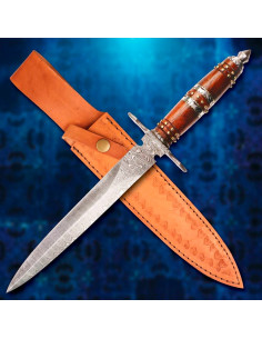 Pugnale Camelot in Acciaio Damasco