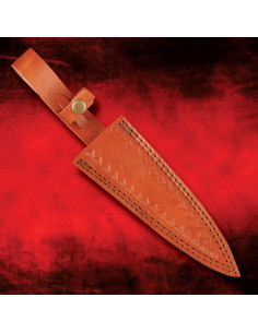 Pugnale con denti di drago in acciaio di Damasco 2