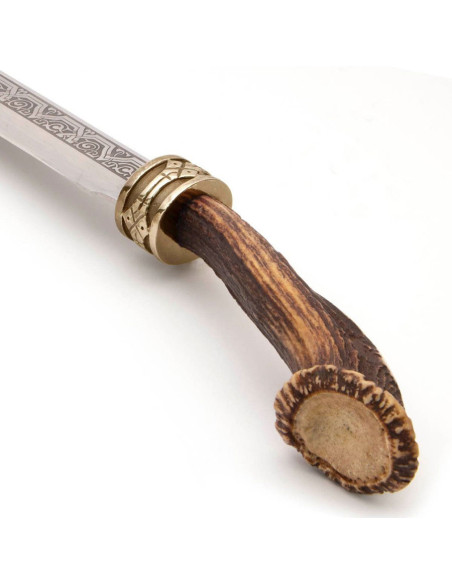 Coltello lungo Viking Seax con incisioni