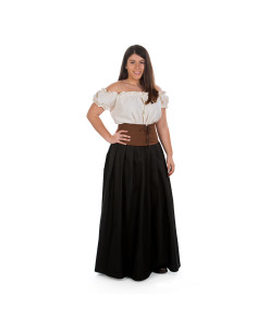 Corsetto medievale basso in marrone 2